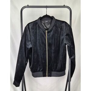 Drop Dead 'No Desire' Bomber Jacket Size Medium Black Full Zip Women's Goth Emo